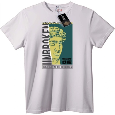 NOONEBRAND Тениска Оставай Силен - 2XL, White