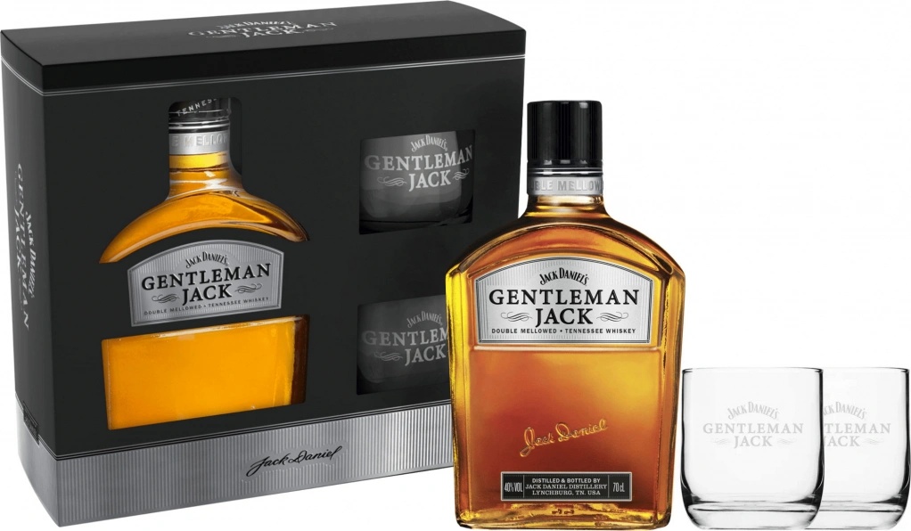 Jack Daniel's Gentleman Jack 40% 0,7 l (dárkové balení 2 sklenice