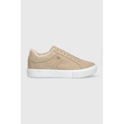 Tommy Hilfiger semišové tenisky VULC SUEDE SNEAKER LO béžová