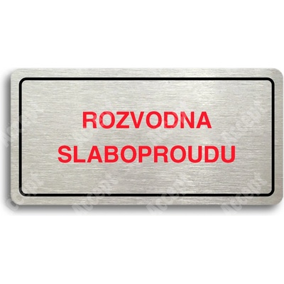 ACCEPT Piktogram ROZVODNA SILNOPROUDU - stříbrná tabulka - barevný tisk