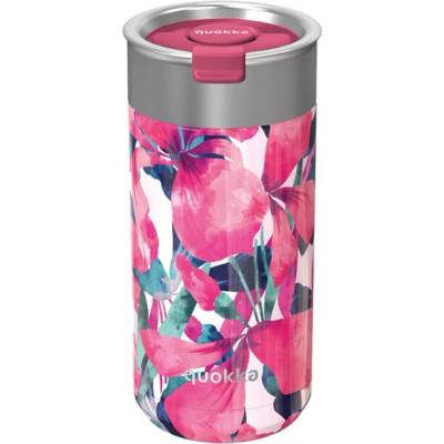 Quokka Boost nerezový termohrnček Pink Bloom 400 ml