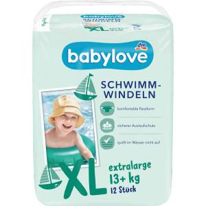 babylove Пелени за плуване размер xl (13+ кг), 12 бр (1453568)