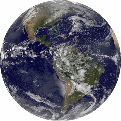 Komar Samolepicí vliesová fototapeta Dot Earth pr. 125 cm