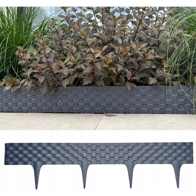 Gardenplast Záhradná palisáda Rattan Palisade 9,5 cm / 0,8 m antracit 1 ks