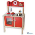 ANDREU Toys Дървена кухня с аксесоари Andreu toys - Червена (16314) - baby