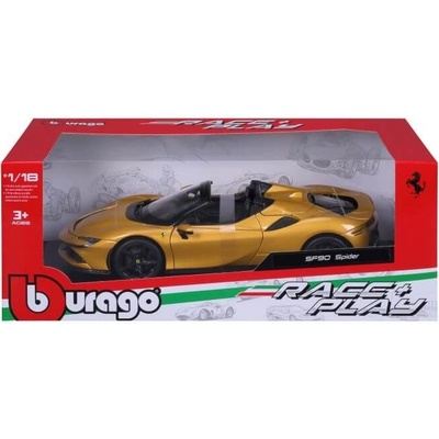 Bburago Ferrari SF90 Spider žlutý 1:18