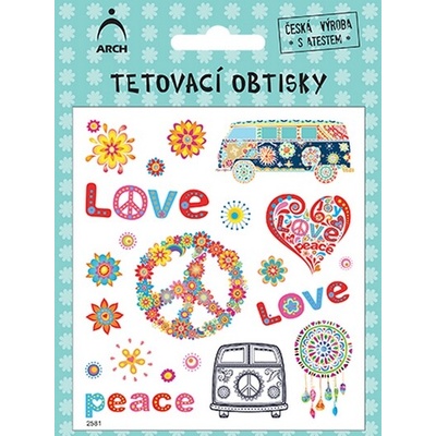 Arch Zlín Dětské tetovací obtisky hipíci