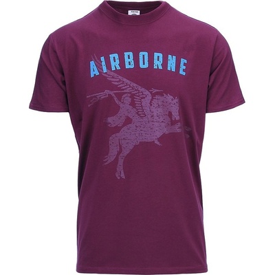 Triko AIRBORNE PEGASUS krátký rukáv VÍNOVÉ