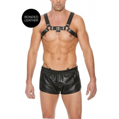 Kožený harness Ouch! Chest Bulldog pánsky kožený postroj