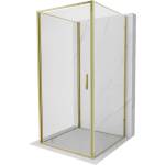 Mexen Exo-B 3S 3-стенна душ кабина с врата 90 x 90 см, прозрачно, злато (817-090-090-50-00-3S)