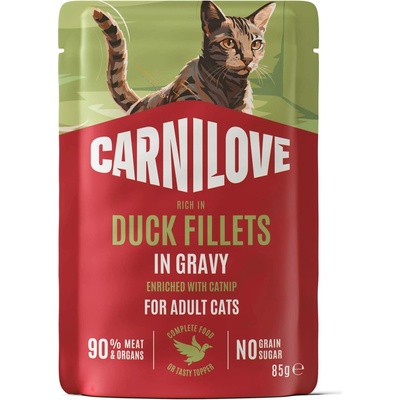 Carnilove Cat Pouch Gravy Duck+Catnip 85 g