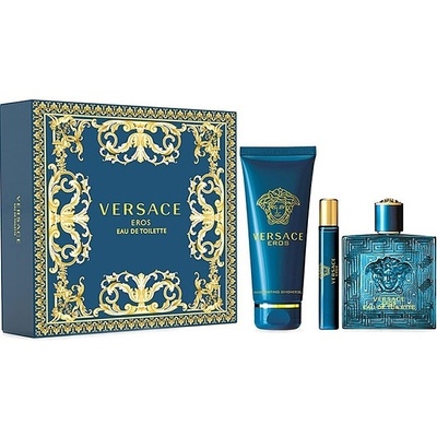 Versace Eros EDT 100 ml + EDT 10 ml + sprchový gel 150 ml dárková sada