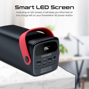 Promate Външна батерия ProMate POWERMINE-80, 65W, 80000mAh, SuperPower - Черна (6959144063294)