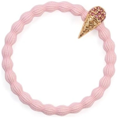 By Eloise London Bling Charms Ice Cream гривна / ластик за коса цвят розов