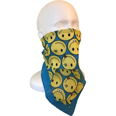 Lung Dragon S-Shield nano bandana šátek s vyměnitelným filtrem z českého nanovlákna smajlíky