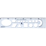 Optima Шаблонна линийка OPTIMA синя 30cm 53046 (53046)
