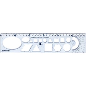 Optima Шаблонна линийка OPTIMA синя 30cm 53046 (53046)