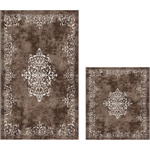 Foutastic Кафяви килими за баня в комплект 2 бр. 60x100 cm - Foutastic (299ANR1697)