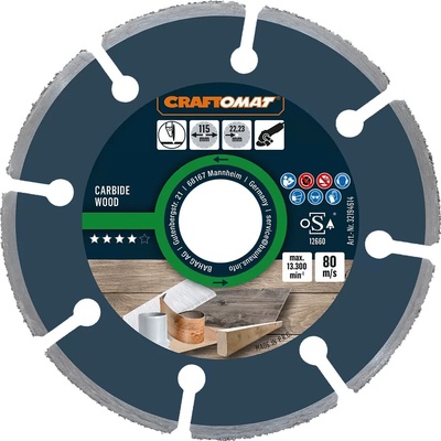 Craftomat Rezný kotúč 115 mm x 1,2 x 22,23 mm 6680018