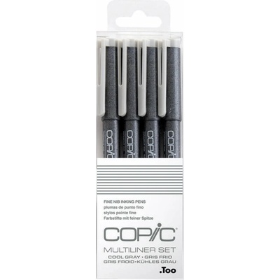 COPIC Technické linery COPIC, 4 ks šedé Cool