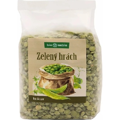 Bio Nebio Hrach zelený lúpaný polený 0,5 kg