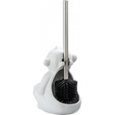 Wenko WC kefa a držiak Monkey Quiet 22 cm keramický biely