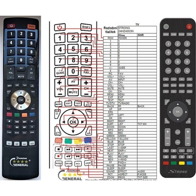 Dálkový ovladač General STRONG SRT40HZ4003N, SRT32HZ4003N, SRT40FB4003, SRT40FZ4003N, 24HZ4003N, SRT40FC4003