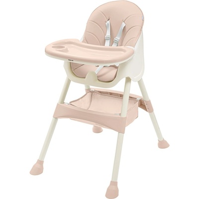 Baby Mix jedálenská stolička Nora dusty pink