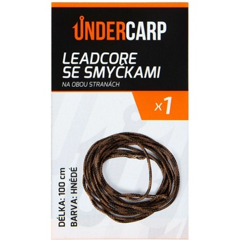 UnderCarp Šnúrka s oloveným jadrom Leadcore 45lb 1m Hnedá