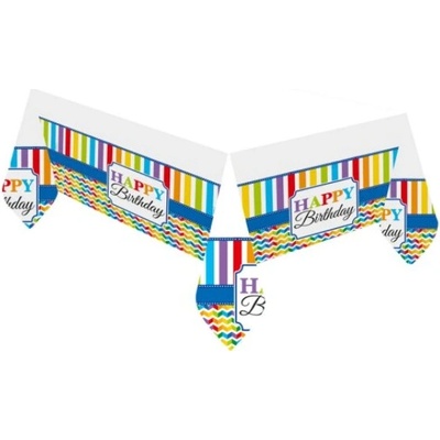 Amscan Happy Birthday Papírový party ubrus 120x180 cm