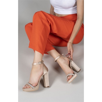 Riccon Дамски обувки с ток - Бежови #326329 (326329_Бежов)