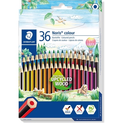 STAEDTLER цветни моливи Noris от рециклирано дърво асорт. (36) (185 CD36)