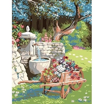 Казанлъшки гоблени Гоблен Градинска чешма Puppets (Унгарски)