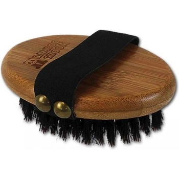 Bamboo Groom Palm Brush with Boar Bristles - бамбукова четка с косми от диво прасе, за всякакъв тип козина, размер 8, 3 см ширина х 10, 2 см дължина BGBOOS