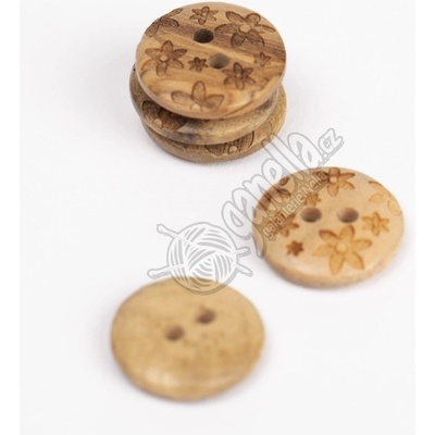 Knoflík Drops 628 s kytičkami – Zboží Mobilmania