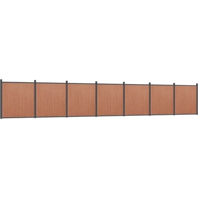 vidaXL Plotový dílec hnědý 1 218 x 186 cm WPC