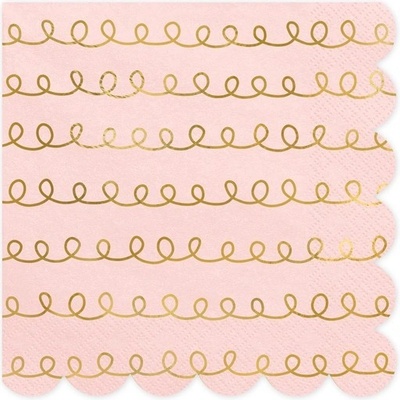 PartyDeco Парти Салфетки в Розово и Златно