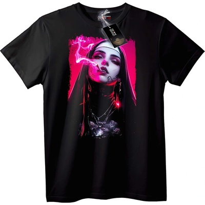 NOONEBRAND Тениска 'Бунтарска монахиня' - 3XL, Black