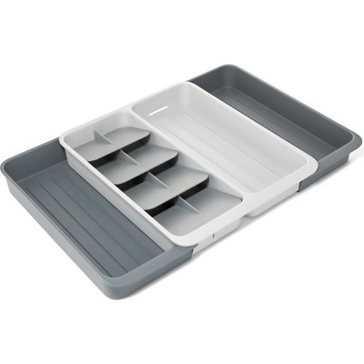 Organizér na příbory DRAWERSTORE 8500014 40 x 33 cm, roztažitelný, šedá, plast, Joseph Joseph