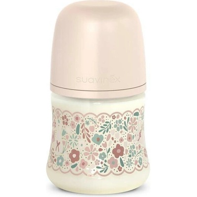 Suavinex Dojčenská fľaša Wonderland New Fyziol prietok S Ružový kvet 150 ml