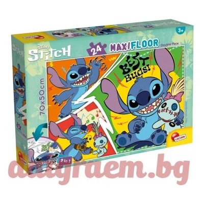 Lisciani Пъзел LISCIANI 109760 - 24 части - Лило и Стич, Lilo & Stitch, Двулицев пъзел (LI109760)