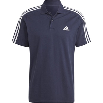 adidas Мъжка блуза с яка Adidas Essentials Mens Cotton 3-Stripes Polo Shirt - Navy/White