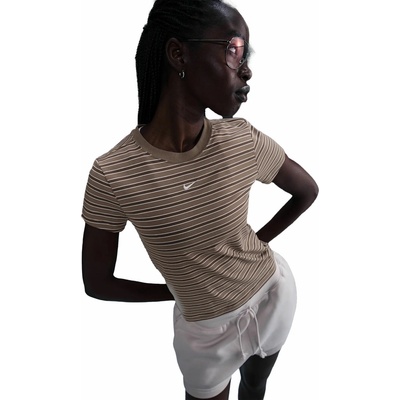 Nike Dámske tričko SPORTSWEAR CHILL KNIT hnedá béžová