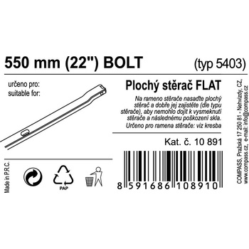 Compass Flat Bulk 550 mm 10891
