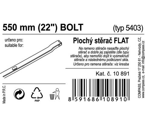 Compass Flat Bulk 550 mm 10891