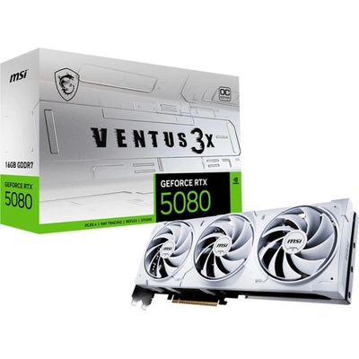 MSI GeForce RTX 5080 VENTUS 3X OC WHITE 16GB GDDR7 256bit (RTX 5080 16G VENTUS 3X OC WHITE)