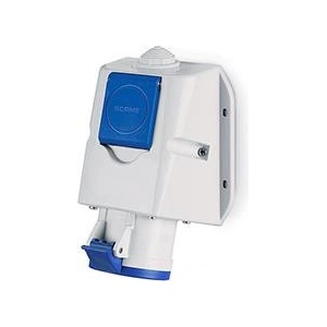 SCAME Промишлен комбиниран контакт 2P+Е 16A+шуко IP54 серия Optima Combi - 513.1653-DN (513.1653-DN)