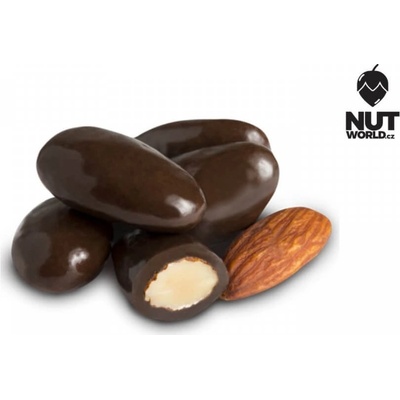 Nutworld Dárková sklenička EXCLUSIVE Mandle v hořké čokoládě 70 g