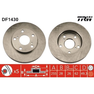 Brzdový kotúč TRW DF1430