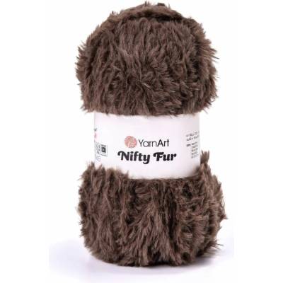 YarnArt Pletací příze NIFTY FUR 8405 světle hnědá, chlupatá, efektní, 100g/80m